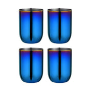 Four Conscious Cups that are 12 ounces each - stainless steel, durable, dishwasher safe, and so cute